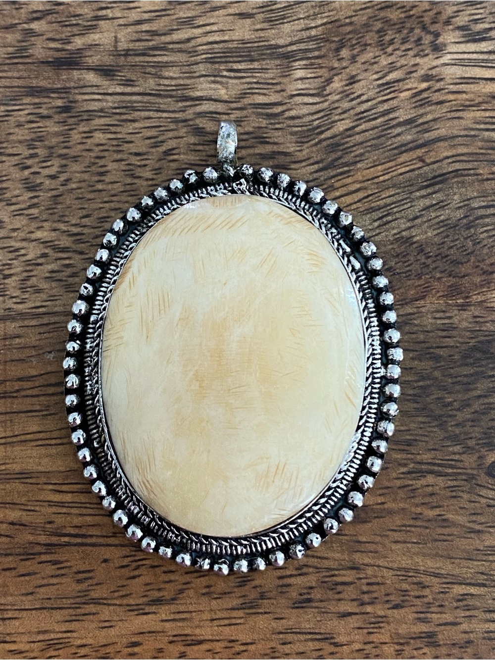 Oval Elk Bone Pendant
